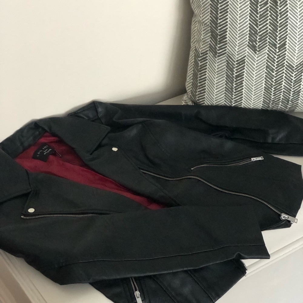 Black leather jacket